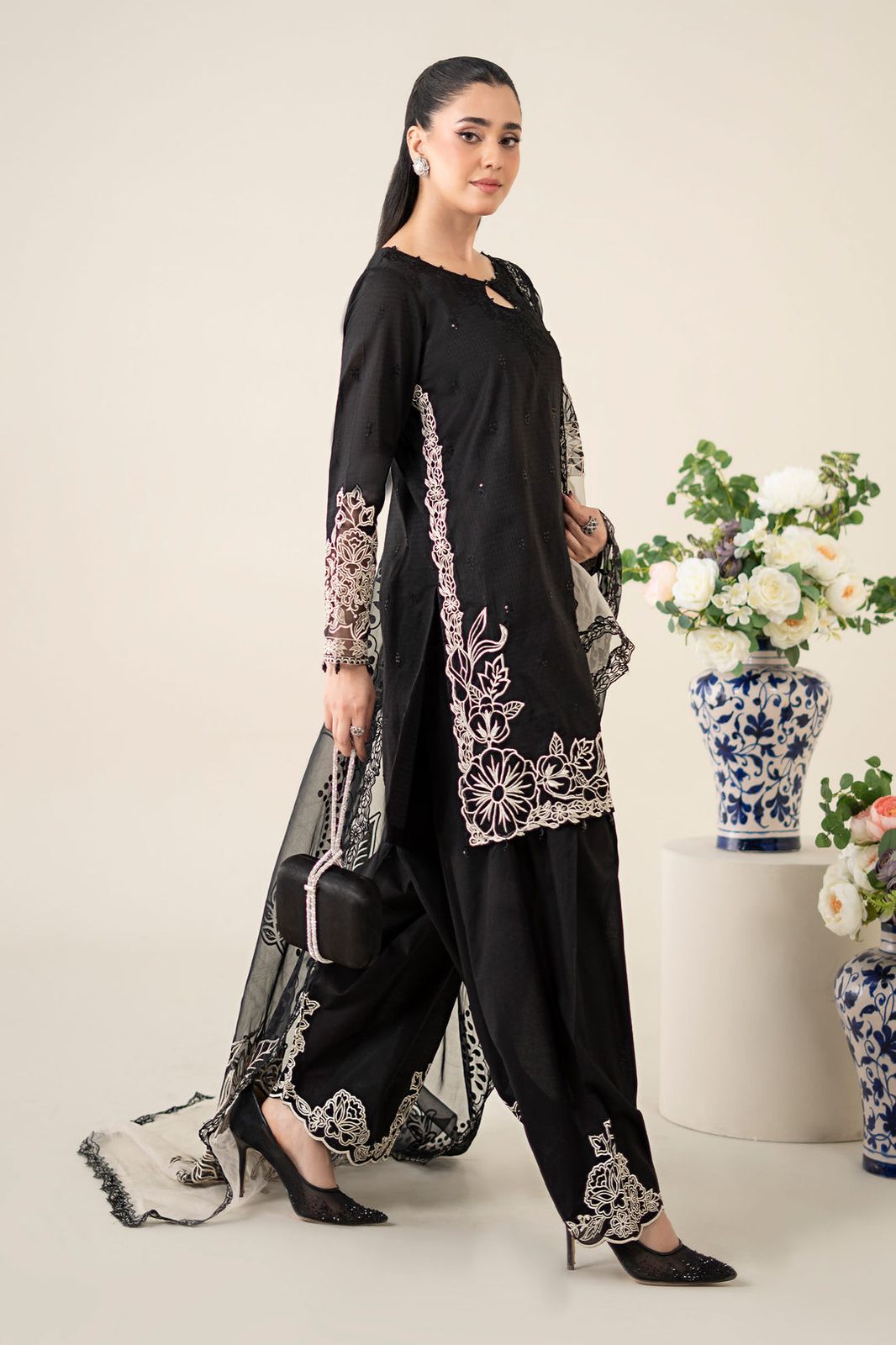 Maria B Luxury Chiffon Collection Embroidery 3 Piece Unstitched