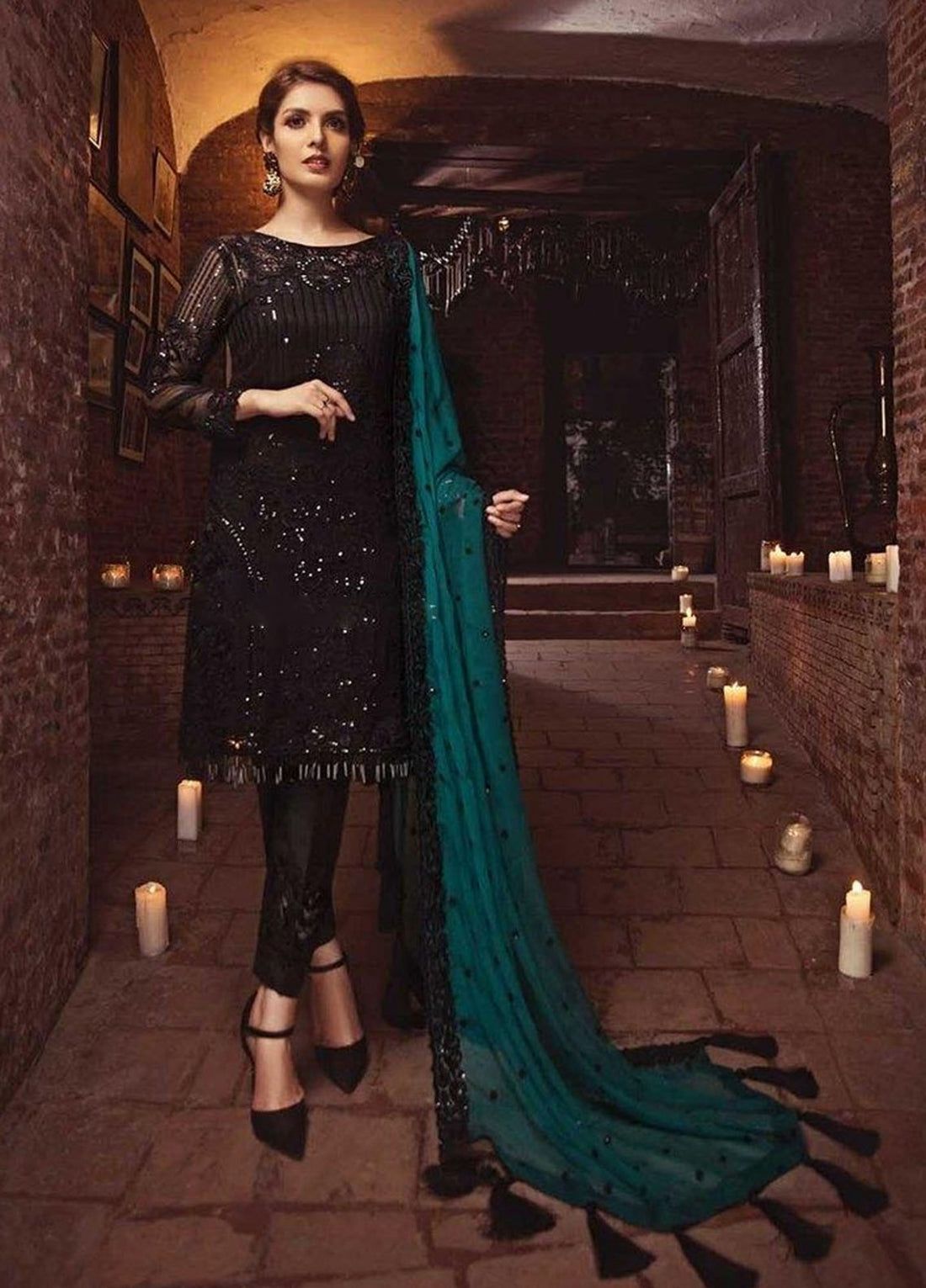 Serene Premium Chiffon Embroidered 3 Piece Unstitched