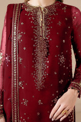 Jazmin New Arrival Luxury Chiffon Embroidered 3 Piece Unstitched