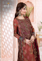 Asim Jofa Embroidered Luxury Chiffon 3 Piece Unstitched