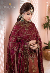 Asim Jofa Embroidered Luxury Chiffon 3 Piece Unstitched
