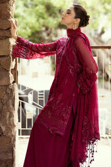 Qalamkar Embroidered Luxury Chiffon 3 Piece Unstitched