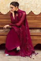 Qalamkar Embroidered Luxury Chiffon 3 Piece Unstitched