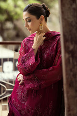 Qalamkar Embroidered Luxury Chiffon 3 Piece Unstitched