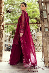 Qalamkar Embroidered Luxury Chiffon 3 Piece Unstitched