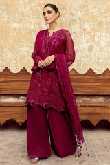 Qalamkar Embroidered Luxury Chiffon 3 Piece Unstitched