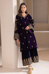 Baroque Luxury 9000 Micro Velvet Dress Embroidered 3 Piece Unstitched