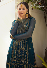 Asim Jofa Embroidered Luxury Chiffon 3 Piece Unstitched