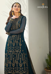 Asim Jofa Embroidered Luxury Chiffon 3 Piece Unstitched