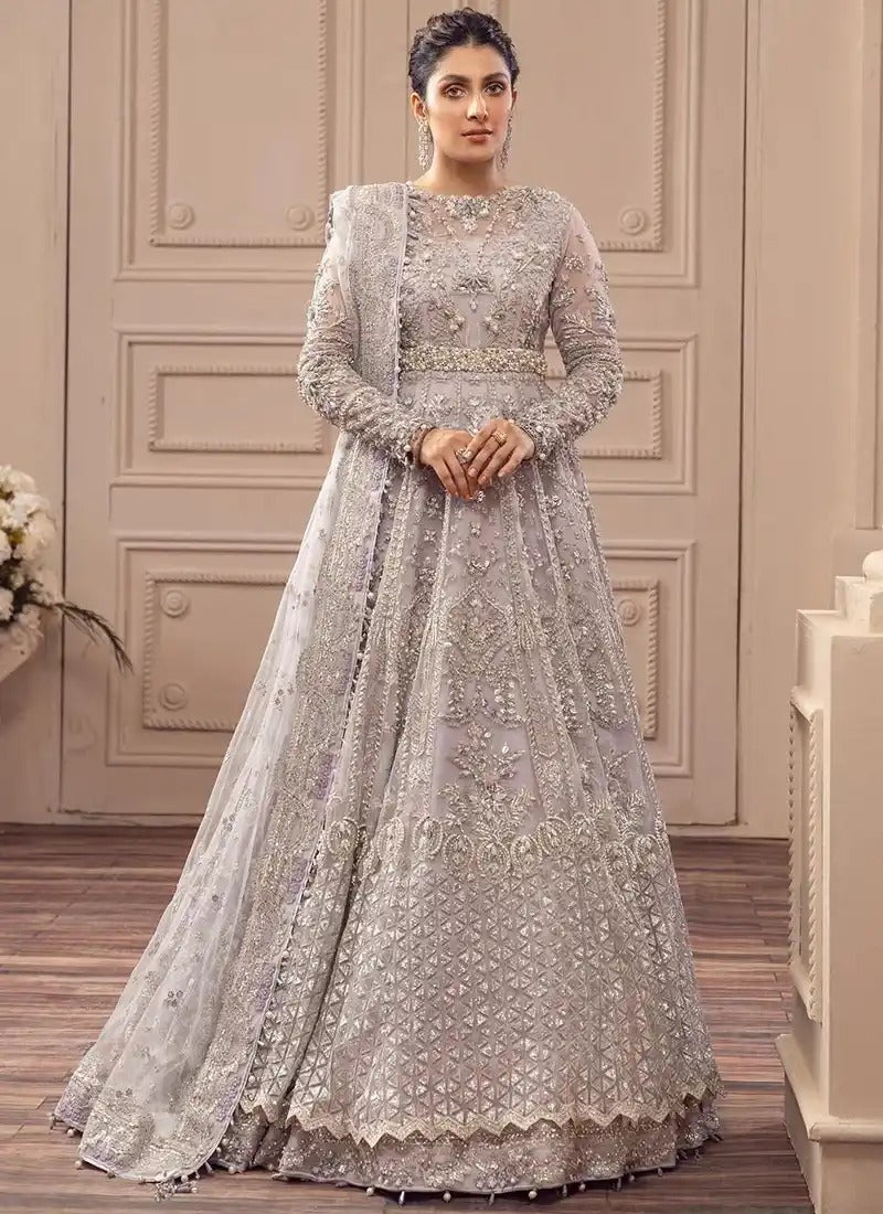 Lilac Bridal Gown Bridal Collection 3 Piece Unstitched