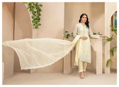 Azure luxury Chiffon Embroidered 3 Piece Unstitched