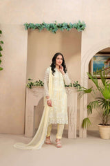 Azure luxury Chiffon Embroidered 3 Piece Unstitched