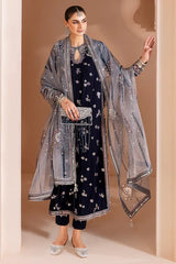 Jazmin Embroidered Chandni Velvet Collection 3 piece Unstitched