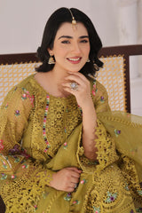 Aneela's Luxury Organza Emb Collection 3 Piece Unstitched