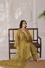Aneela's Luxury Organza Emb Collection 3 Piece Unstitched