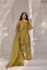 Aneela's Luxury Organza Emb Collection 3 Piece Unstitched