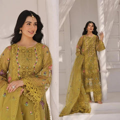 Aneela's Luxury Organza Emb Collection 3 Piece Unstitched