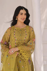 Aneela's Luxury Organza Emb Collection 3 Piece Unstitched