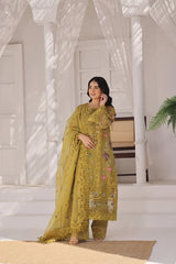 Aneela's Luxury Organza Emb Collection 3 Piece Unstitched
