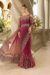 Maria B Luxury Net Hand Work Embroidered Saree Unstitched