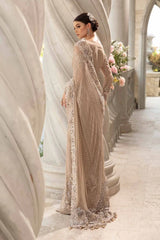 Maria B Luxury Net Skin Hand Work Embroidered Saree Unstitched