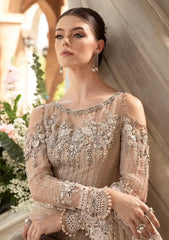 Maria B Luxury Net Skin Hand Work Embroidered Saree Unstitched