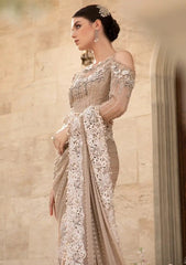 Maria B Luxury Net Skin Hand Work Embroidered Saree Unstitched