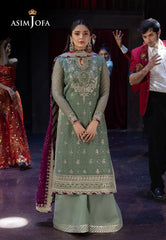 Asim Jofa Luxury Chiffon Embroidered 3 Piece Unstitched
