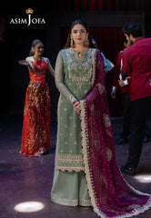 Asim Jofa Luxury Chiffon Embroidered 3 Piece Unstitched