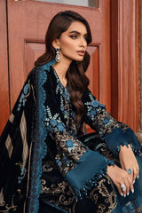 Maria B Luxury Velvet Dress Embroidered 3 Piece Unstitched