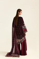 Emaan Adeel Zarposh Embroidered Velvet 3 Piece Unstitched