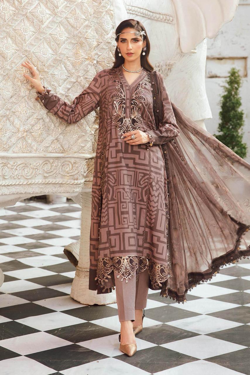 Maria B Luxury Lawn Embroidered 3 Piece Unstitched