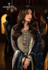 Asim Jofa Luxury Chiffon Embroidered 3 Piece Unstitched