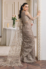 Baroque Chantelle Embroidered Luxury Net Saree 3 Piece Unstitched