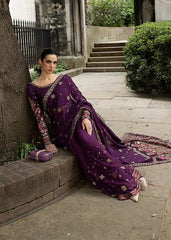 Maria.B Soiree Embroidered Chiffon Saree 3 piece Unstitched / Stitched