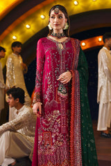 Nureh Embroidered Luxury Chiffion 3 piece Unstitched / Stitched