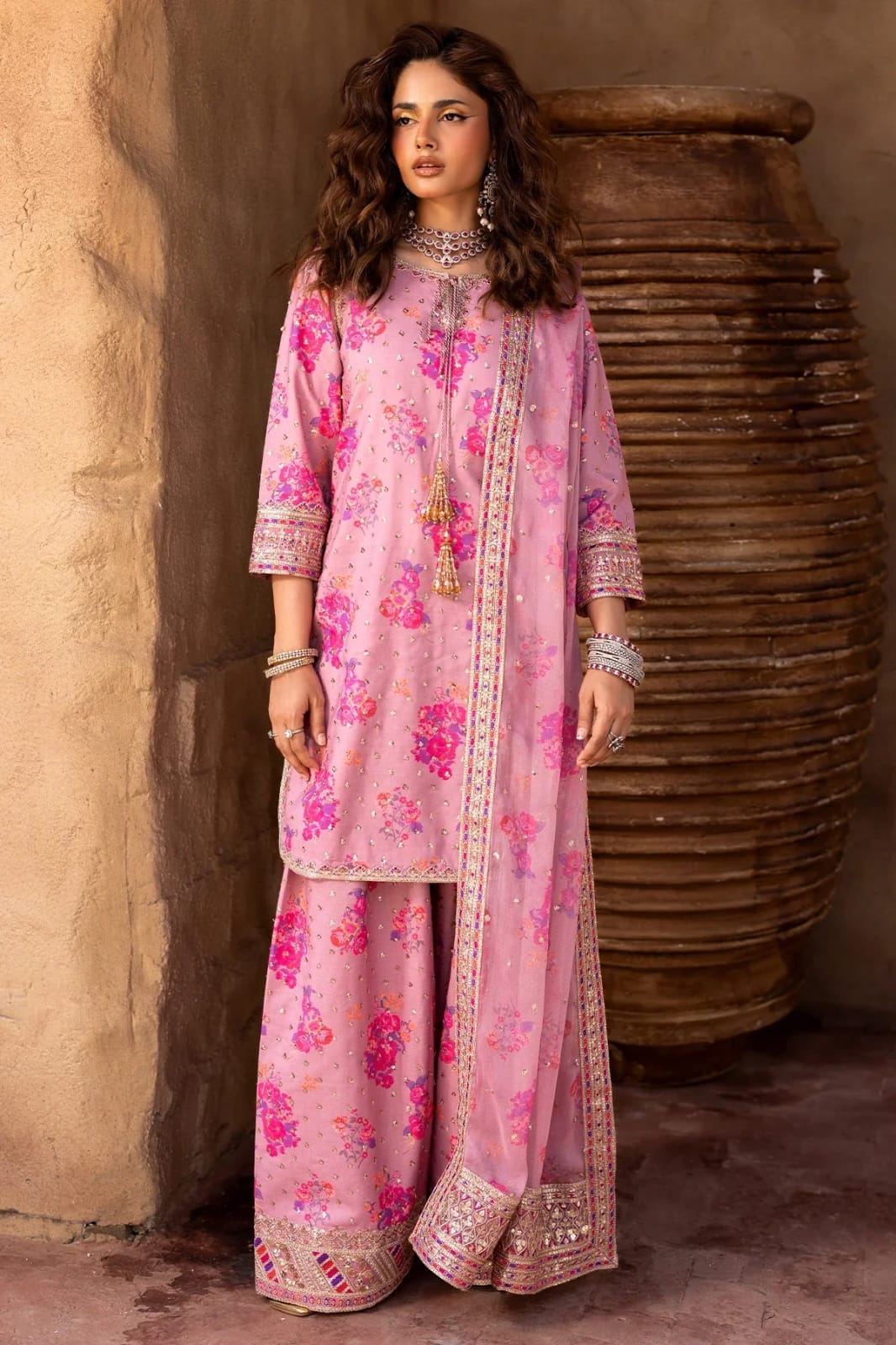 Charizma Embroidered Luxury Silk 3 piece Unstitched / Stitched