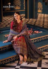 Asim Jofa Luxury Lawn Cotton Embroidered 3 piece Unstitched / Stitched