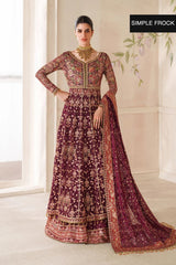 Baroque Luxury Chiffon Embroidered Dress 3 Piece Unstitched / Stitched
