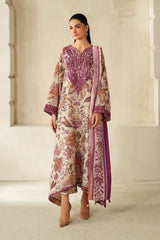 Baroque Luxury Embroidered Lawn 3 Piece Unstitched / Stitched