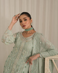 Gulaal Embroidered Chiffon Wedding Collection 3 Piece Unstitched / Stitched