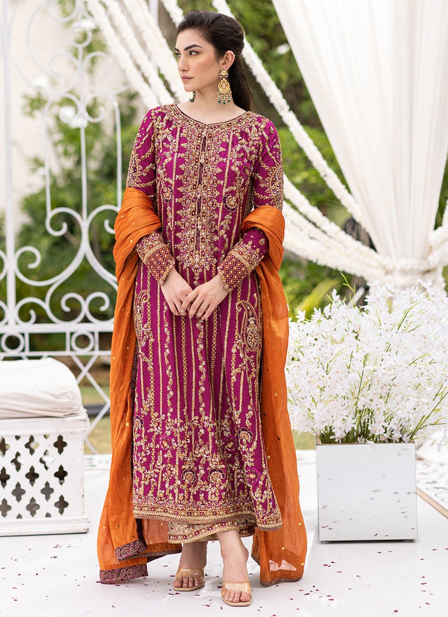 Farah Talib Aziz Luxury Embroidered Chiffon 3 Pices Unstitched / Stitched