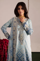 Nureh Luxury Lawn Embroidered 3 piece Unstitched / Stitched