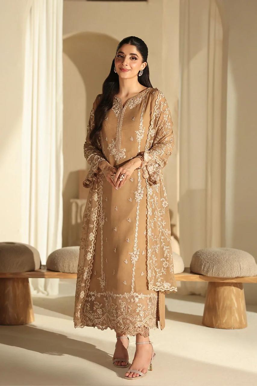 Azure Luxury Embroidered Chiffon 3 Piece Unstitched / Stitched