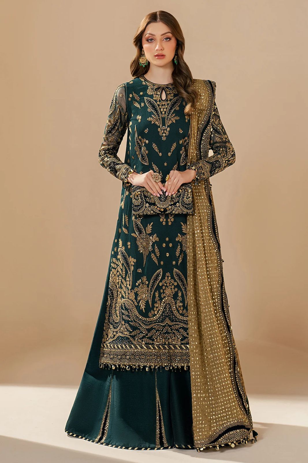 Jazmin New Arrival Luxury Chiffon Embroidered 3 Piece Unstitched / Stitched