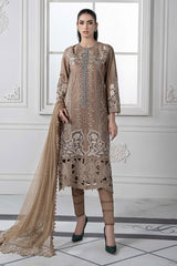 Maria B Luxury Lawn Chikan kari Embroidered 3 Piece Unstitched / Stitched