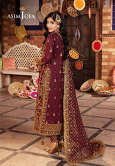 Asim Jofa Luxury Chiffon Embroidered 3 piece Unstitched / Stitched