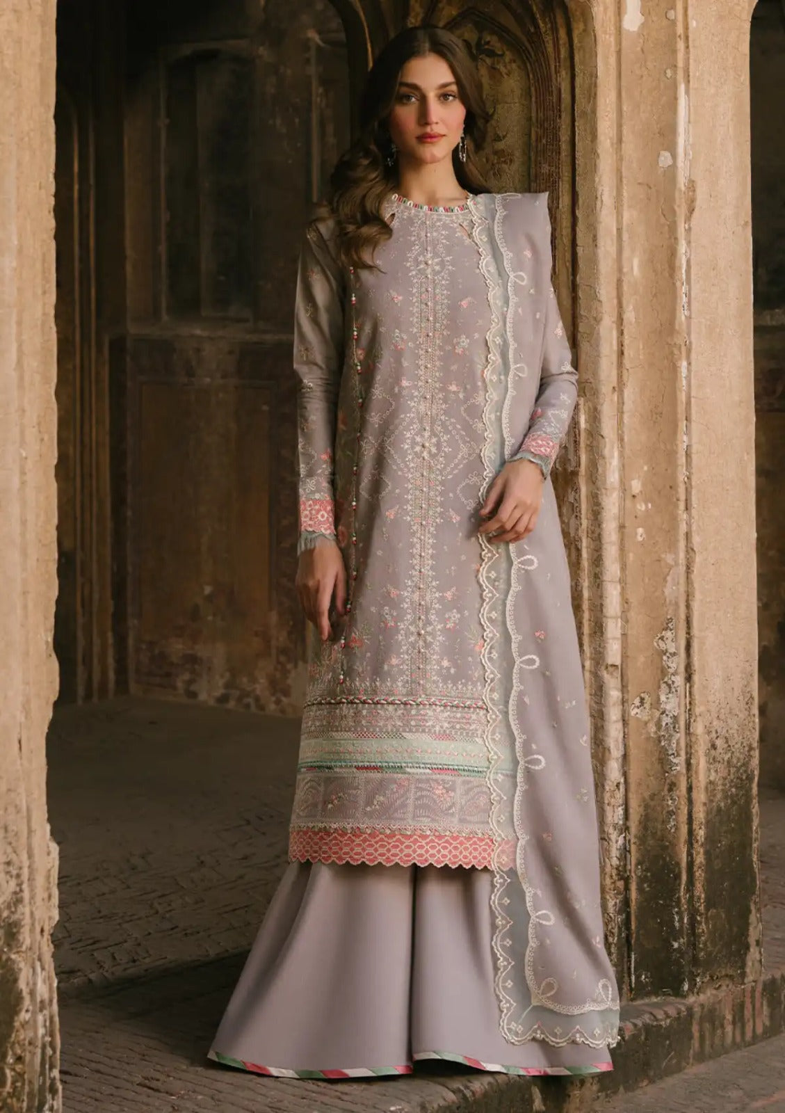 Bin Ilyas Luxury Embroidered Lawn 3 Piece Unstitched / Stitched