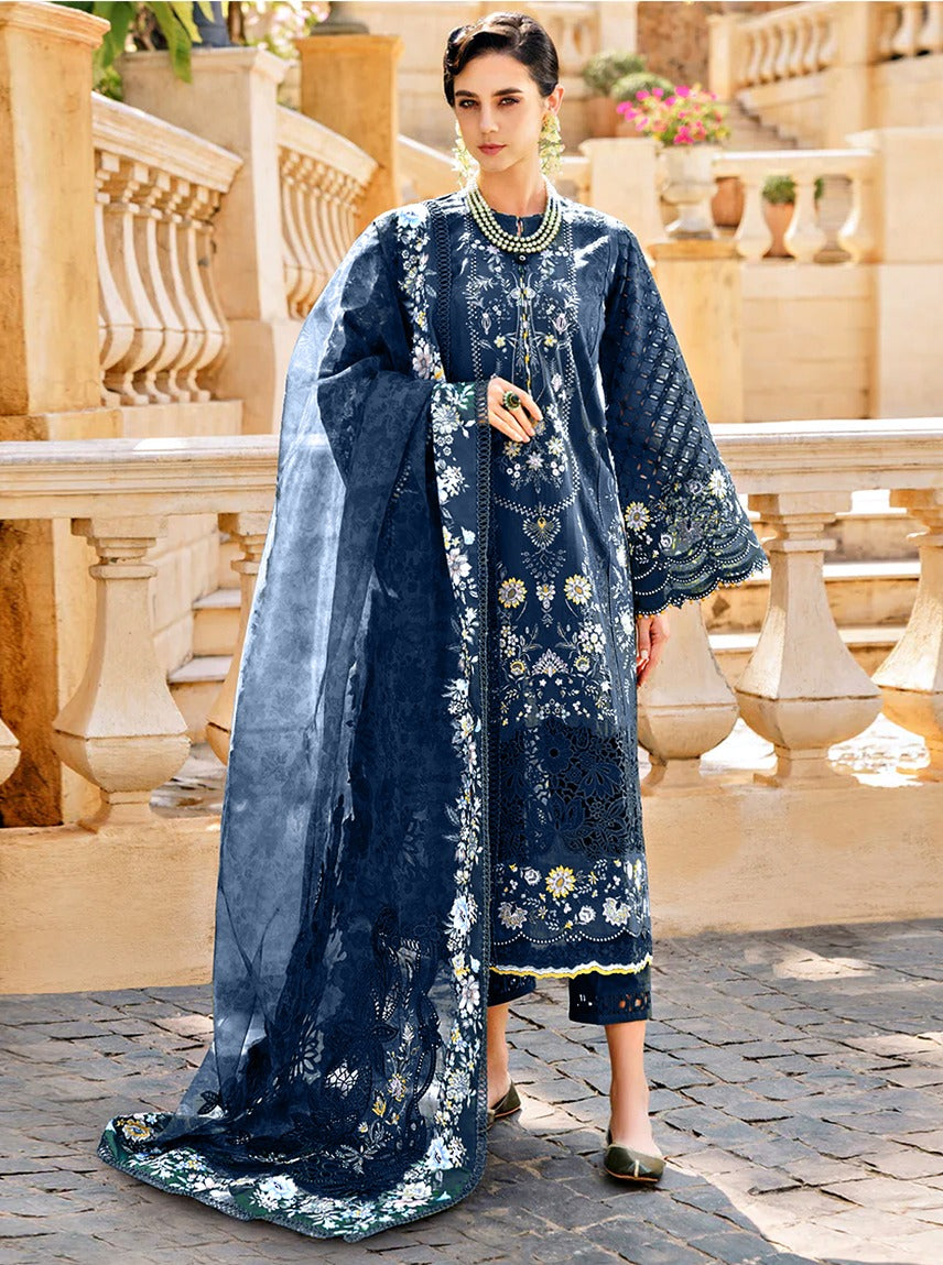 Baroque Chantelle Embroidered Luxury Chiffon 3 piece Unstitched / Stitched