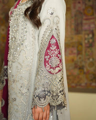 Imrozia Premium Chiffon Embroidered Wedding Collection 3Piece Unstitched / Stitched
